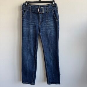 Pilcro and the Letterpress Anthropologie Belted High Rise Seamed Jeans Size 25
